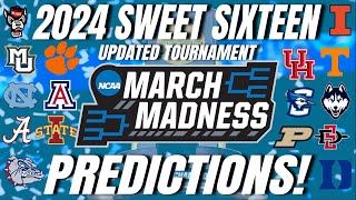 2024 March Madness *UPDATED* Tournament Predictions Before Sweet 16!