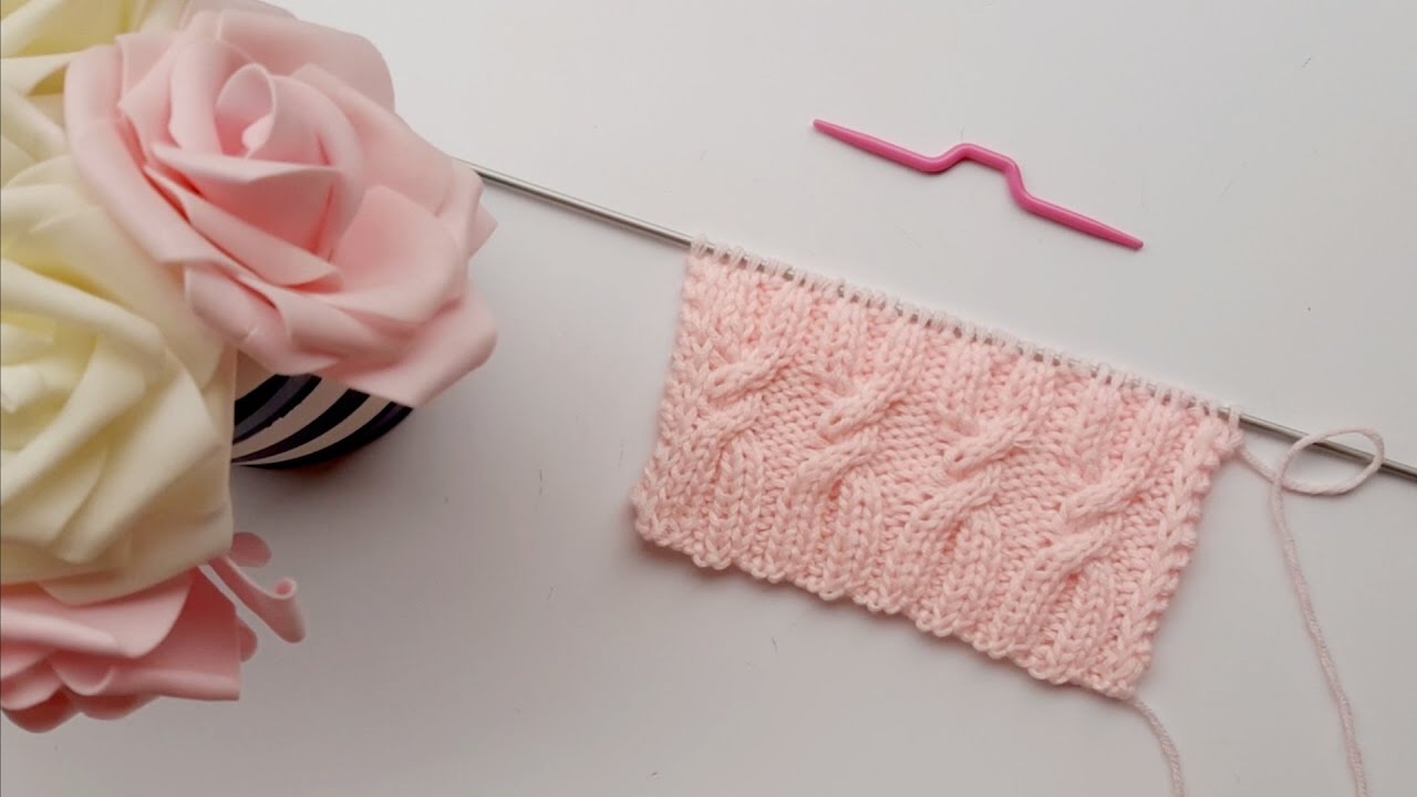 Motivo treccia ai ferri n°118/ Knitted braid / Trenza a dos agujas