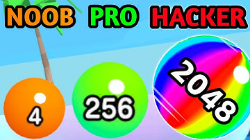 Ball Run 2048 - Noob vs Pro vs Hacker - Gameplay Walkthrough