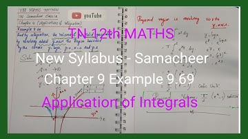 TN New Syllabus | Class 12 Maths | Chapter 9 | Example 9.69 |Application of integrals |