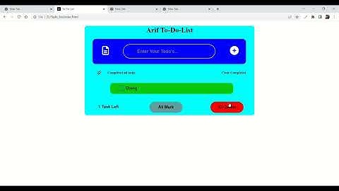 To-Do List Coding Ninja Skill Test project ||