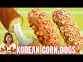 Corn Dog Recipe Mozzarella Cheese, CRUNCHY Ramen & Potato Corn Dogs 핫도그 만들기 [Korean Street Food]