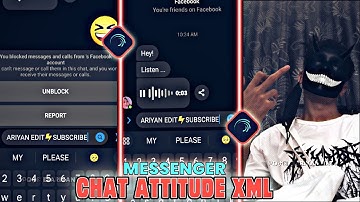 MESSENGER BOY ATTITUDE XML 🖕 XML PRESENT 😈 MESSENGER CHAT LYRICS VIDEO -ALIGHT MOTION - TREND XML 👇