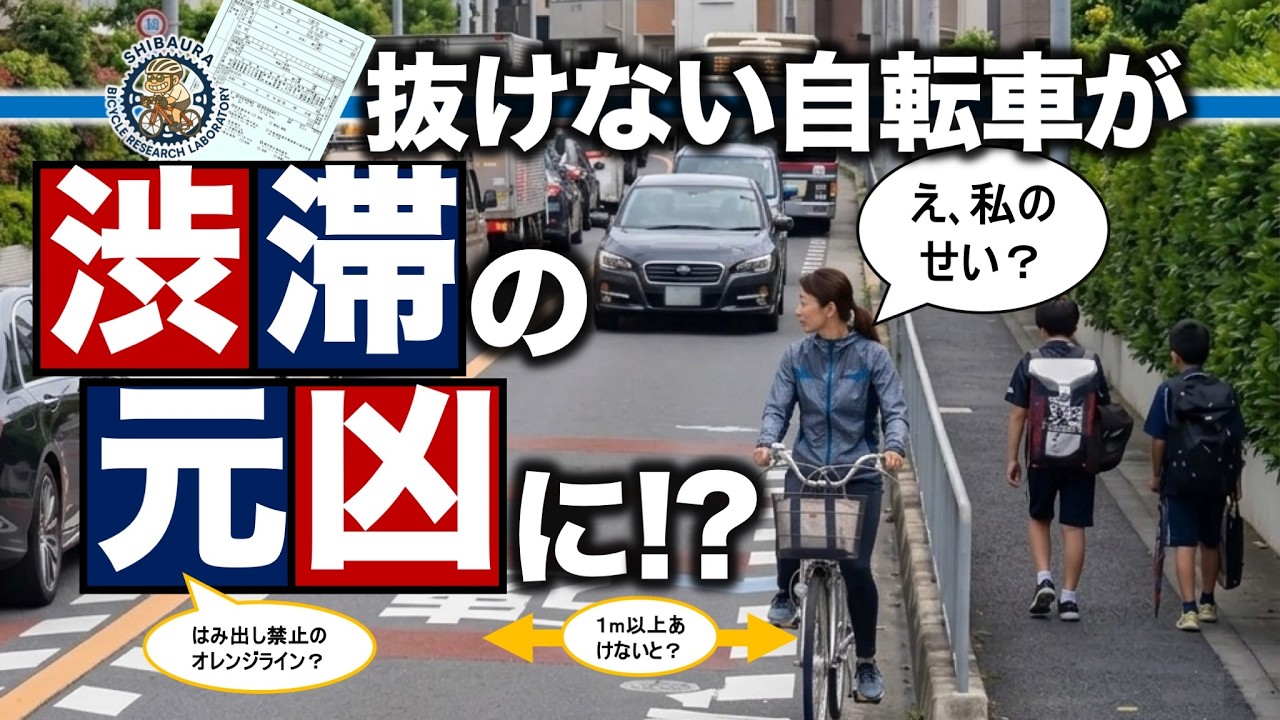 法改正で自転車が追い抜けなくなった!? 自転車の後にダラダラ続く渋滞に国民ブチ切れ!? どこかヘンだな。これってそんな話ですか?