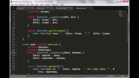 inheritance constructor in php