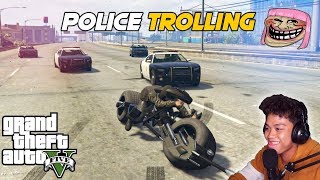 Batman Superbike vs Police Car TROLLING sa GTA 5!! (speed chase)