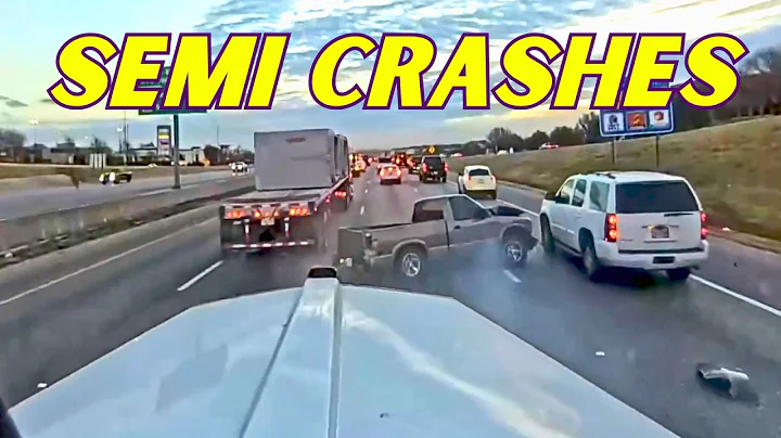 Best of Semi Truck Crashes Compilation - 1