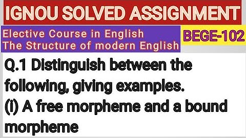 IGNOU SOLVED ASSIGNMENT BEGE-102 Q.1(i)