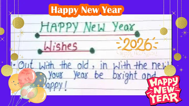Happy New Year wishes 2026 ! ￼ Greeting  Card wishes 2026 !