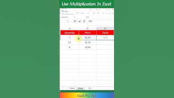 Use Multiplication * In Eccel #multiplication #exceltips