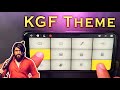 KGF Theme Song Remix Music on Walk Band App | Instrumental Ringtone | Mobile Piano + Drum | Mass BGM