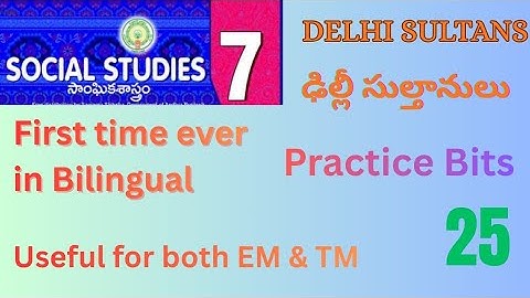 7th social Delhi Sultanate Practice bits
