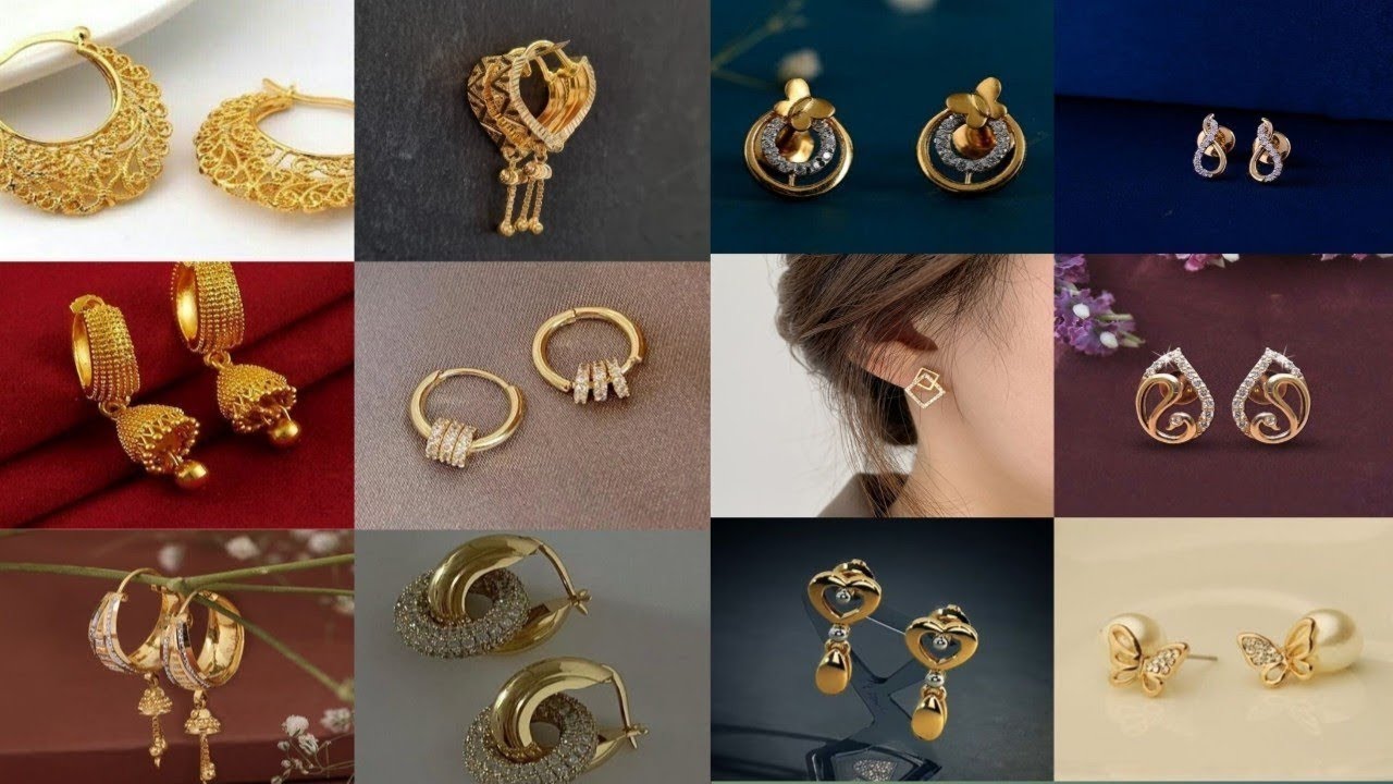 Latest Gold Jhumka Designs || Gold Earring Jhumka Ideas || Earring For Women /Girls | Latest earrings design, Jhumka designs, Gold earrings models