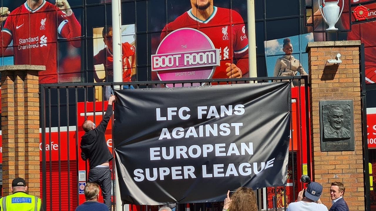 LIVERPOOL FAN\'S NO SUPER LEAGUE! KLOPP TO FOLLOW! FOOTBALL IS DEAD - YouTube