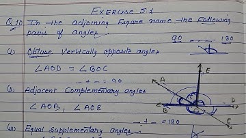 Class 7 - Exercise 5.1 -  Q 10 |  In the adjoining figure name the following