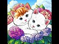 Cats Hugging #beach #beauty #flowers #fun #summer #love #coloring #relaxing #art #paradise #cat