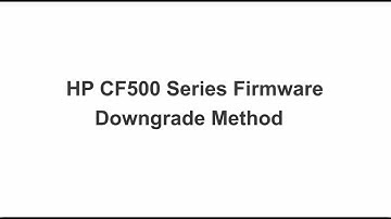 Chipjet Solution-HP CF500 Series Firmware Downgrade Method