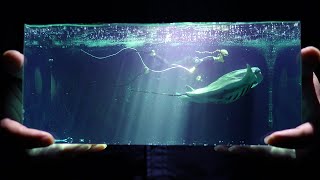 How to make a freediver and manta ray diorama | diorama | Resin Art | RAYCLAY