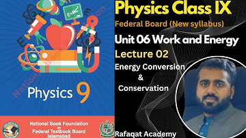Unit 6 |Energy conversion and conservation | Class 9 Physics | Federal Board| FB| FBISE| NBF|