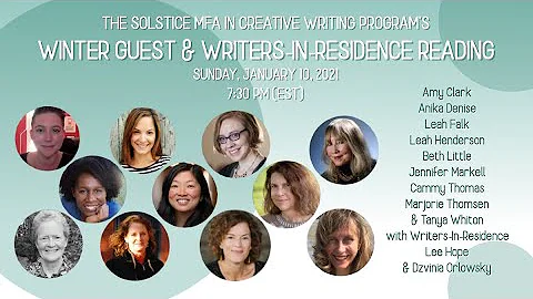 Solstice MFA Program Winter 2021 Guest & Writer in...