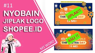 Membuat Logo Shopee Pada Microsoft Word | Logo Shopee Big Ramadhan Sale | MS Word | in Tips | #11 screenshot 1