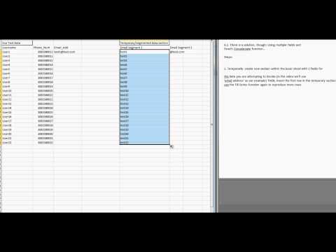 How To Generate Test Data using Excel's Concatenate Function