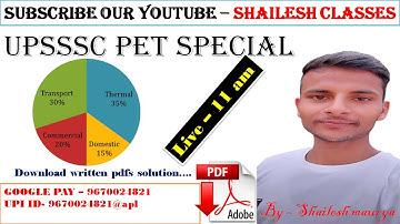 UPSSSC PET DI CLASSES / UPSSSC MATHS FREE CLASSES / Pie Chart (ग्राफ) Questions