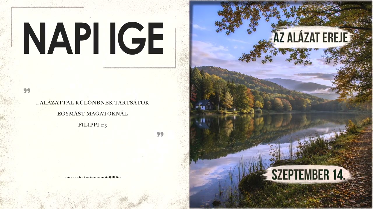 Napi IGE | Az alázat ereje | 2026.09.14