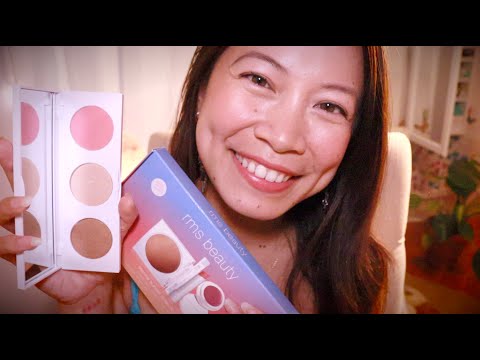 ASMR 💐 Friend Pampers You w/ New Organic Makeup! (Fresh Face Start) (RMS Beauty)