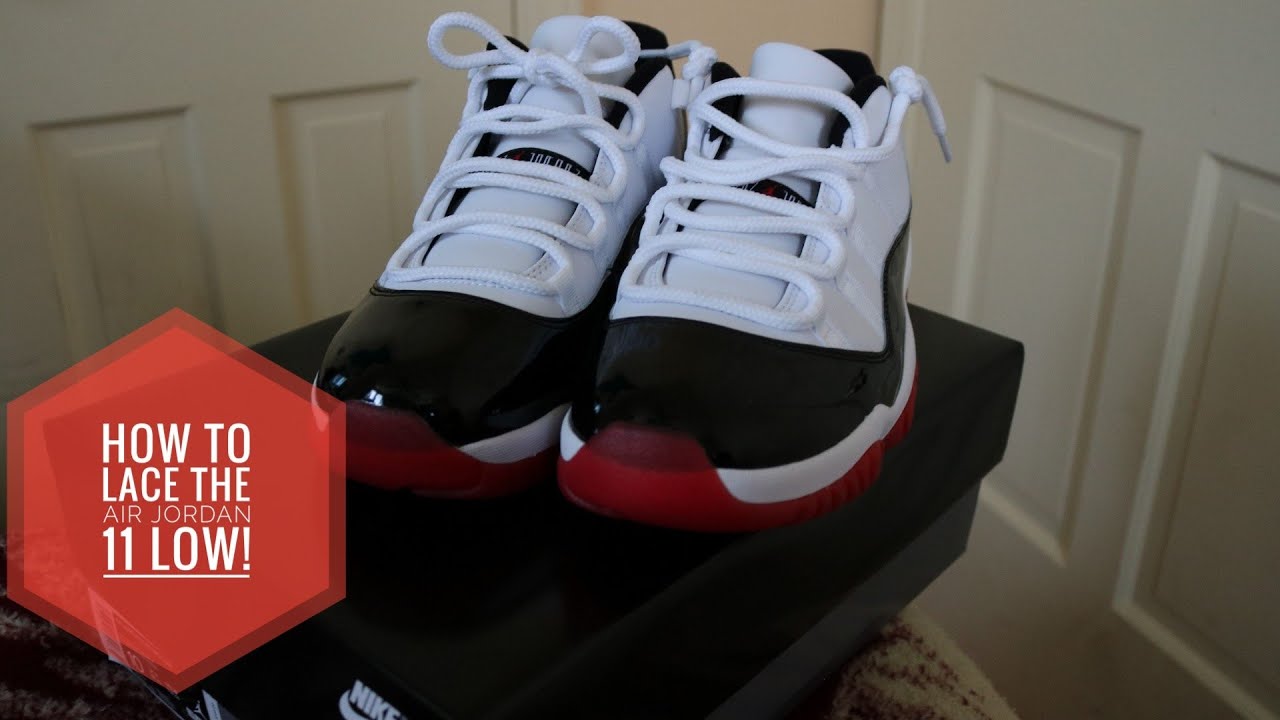 how to lace jordan 11s low