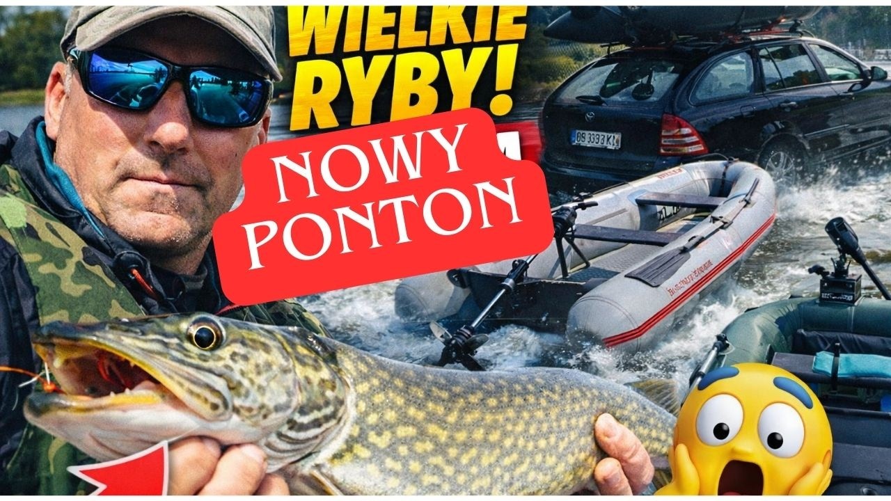 warta na pontonie Puszczykowo Rogalin Luboń--  rozładunek w pojedynkę pontonu  z dachu auta