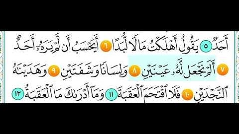 سورة البلد من ( ٦ الى ١٠ ) مكرر