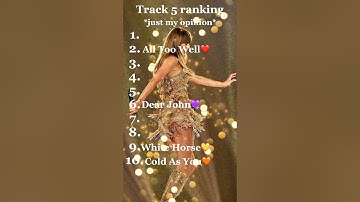 Taylor Swift track 5’s ranking!🫶#shorts #taylorswift #shortsfeed #shortsvideo #youtubeshorts
