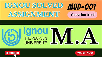 IGNOU MUD-001 Que.no.4 solved assignment in urdu || 2023 july & 2024 january session  ||