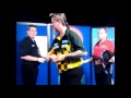 Simon Whitlock does not shake Ronny Huybrechts hand after the game at the uk open