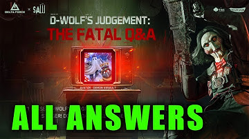 Delta Force - D Wolf’s Judgement Hidden Event All Answers & Rewards | Save Stinger Mission !