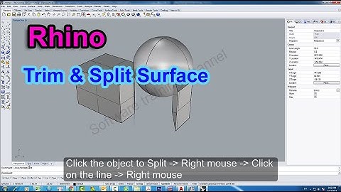 Split & Trim suface (Solid) in Rhino - Software training channel