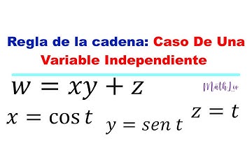 Regla de la cadena caso de  una variable independiente