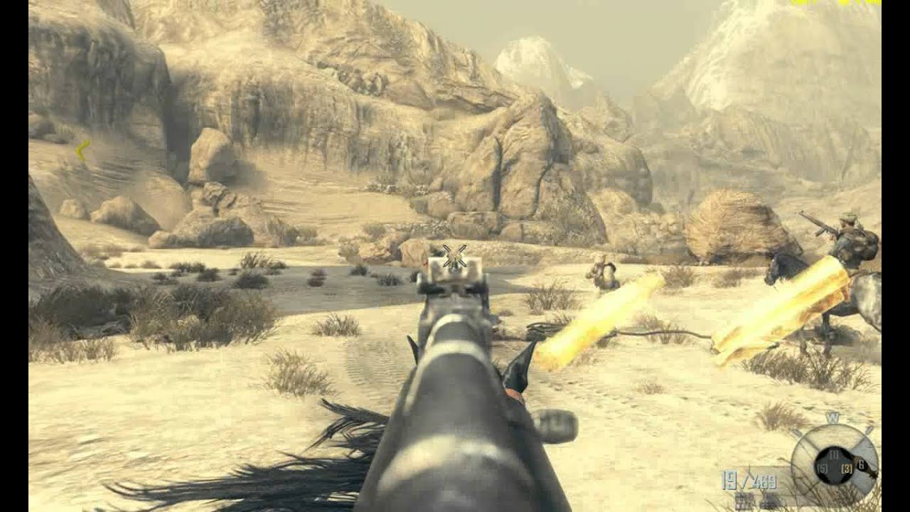 COD Black Ops 2 Horse rider vs armored tanks, gunships and infantry