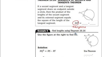 Acc. Geometry 10.6 Segments on Circles