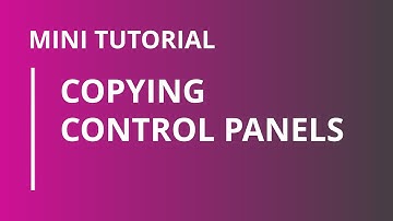 Copying Control Panels