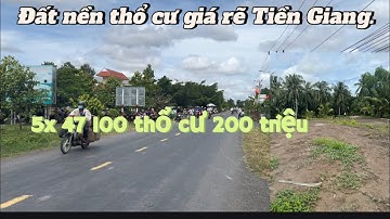 🌴Đất nền thổ cư miền tây Tiền Giang 5x 47 100thổ 200 triệu huyện Tân Phú Đông zalo ☎️0977788854