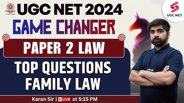 UGC NET Paper 2 Law Revision | Family Law Complete Top Question Revision | Karan Sir