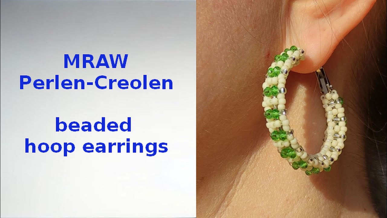 Beaded Hoop Earrings Spring Perlen Ohrringe selbermachen Creolen Right