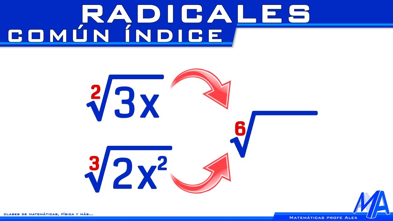 Reducir radicales a mínimo común índice
