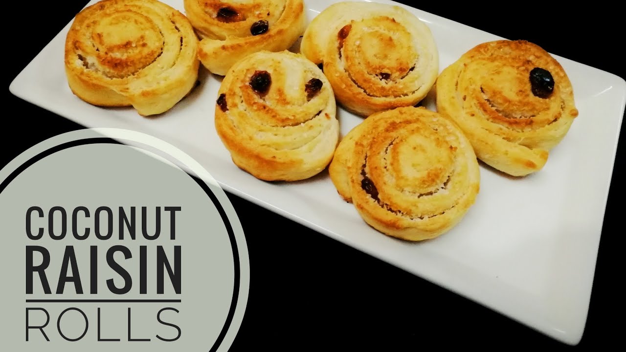 Coconut raisin rolls| snack - YouTube