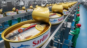 Inside the Canned Sardine Factory | From the Sea to Your Table (Full Process Tour)