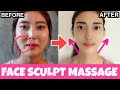 Face sculpting massage  lift cheekbones  eye bags  smooth facial contour  slim  toned face