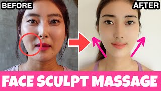 FACE SCULPTING MASSAGE | Lift Cheekbones + Eye Bags + Smooth Facial Contour + Slim & Toned Face✨