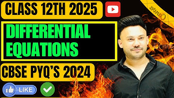 CBSE PYQ 2024 ( Part 2) | Differential Equation Chapter 7 Class 12 Board Exam 2025 NCERT Integration